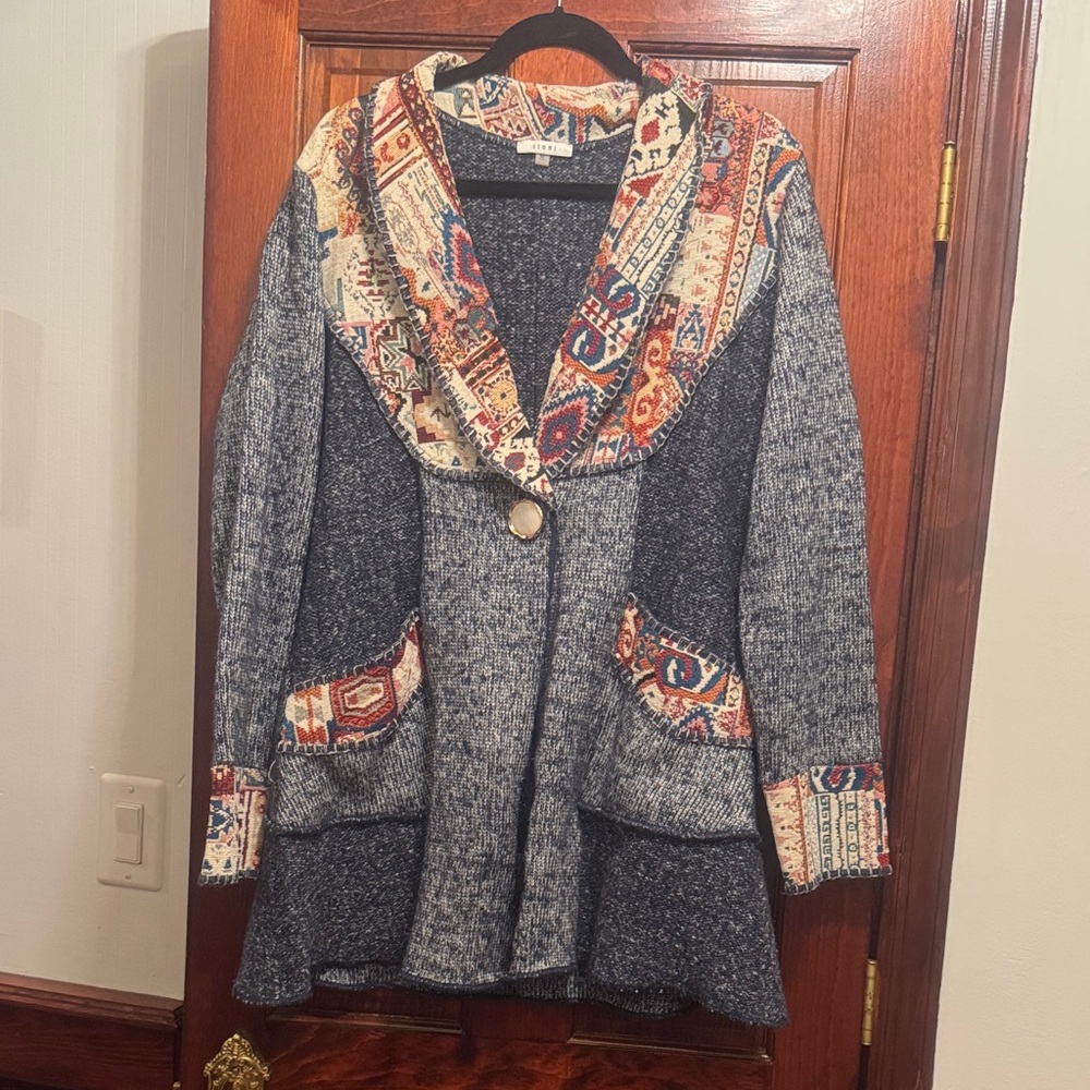 Sioni Multicolor Bohemian Knit Jacket